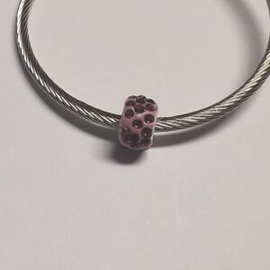 Pink Rhinestones Charm for‎ Pandora Style Bracelet